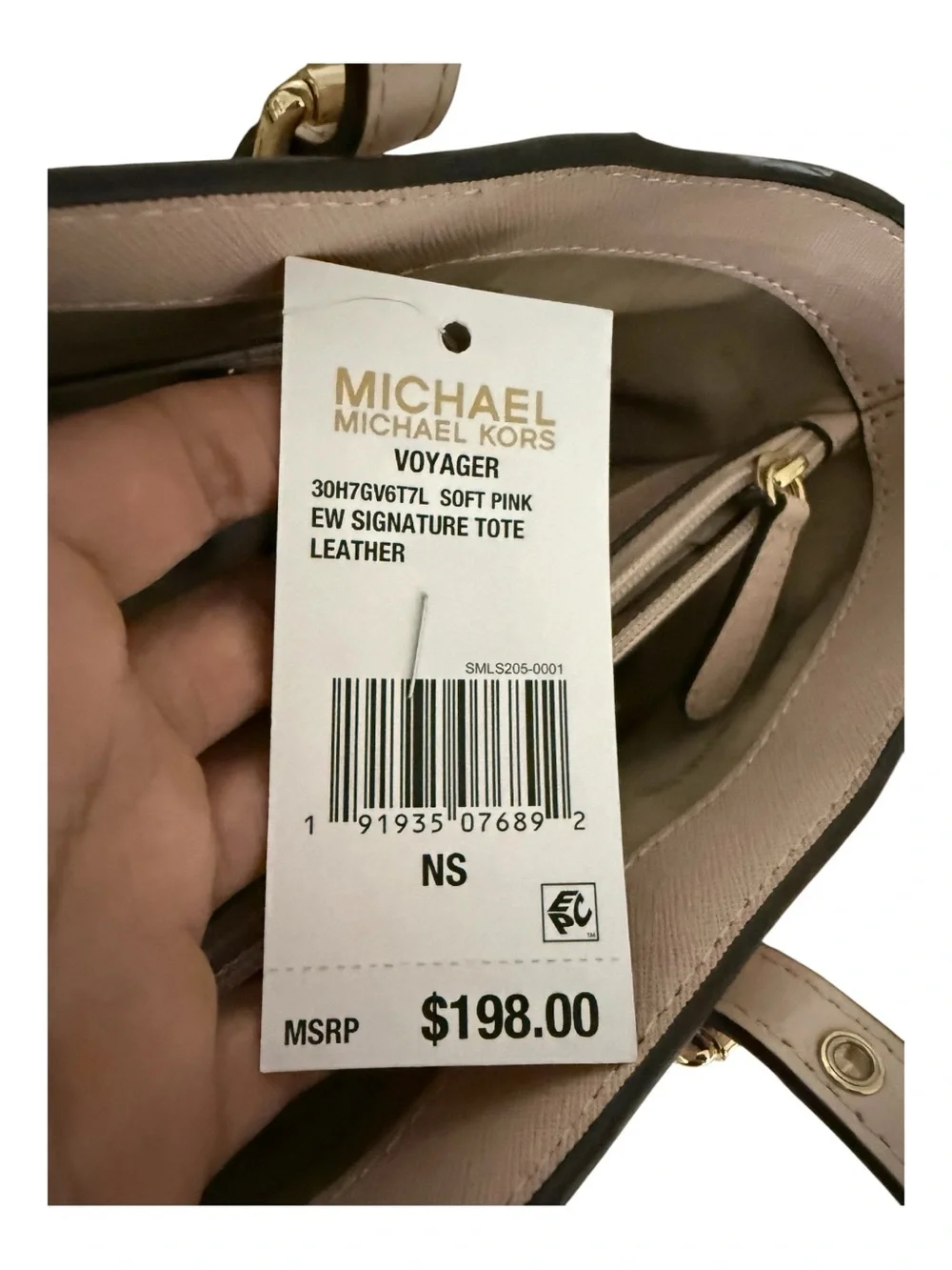 Michael Kors Pink and RoseGold Tote Bag